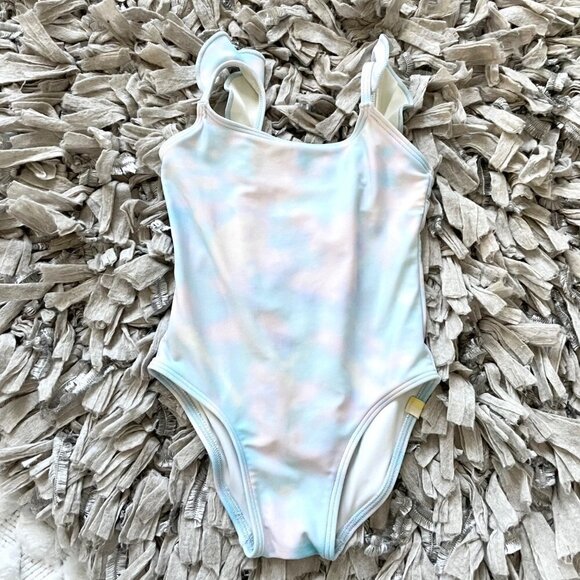 Summersalt x Sara Foster The Girl’s Ruffle One Piece in Cotton Candy Sky - Picture 2 of 7